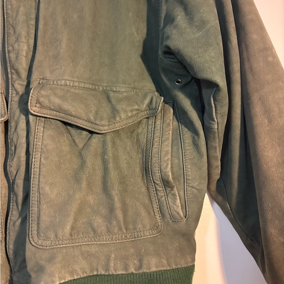 Vintage Leather Bomber Jacket - Picture 3 of 3